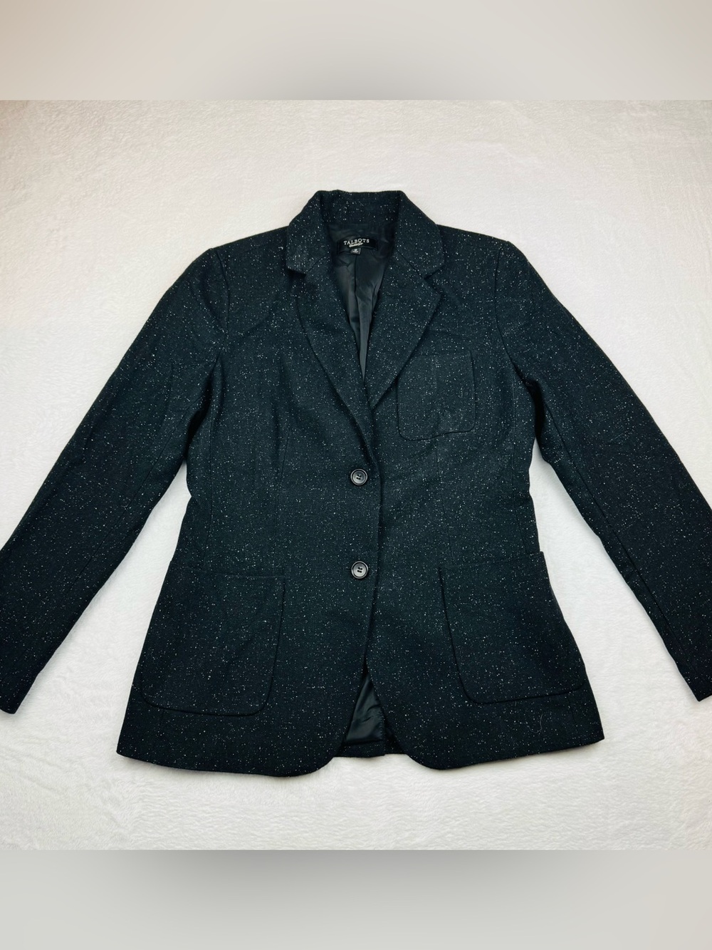 Talbots wool blend blazer. Speckled Donegal Texture. Women’s size 10.